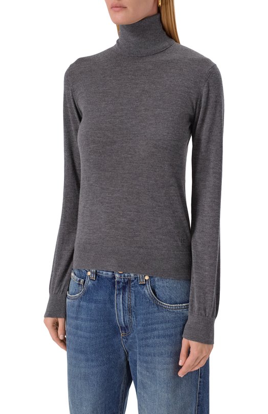 Кашемировая водолазка Dolce & Gabbana FXW42Z/JBW0P Серый  FXW42Z/JBW0P Фото 3