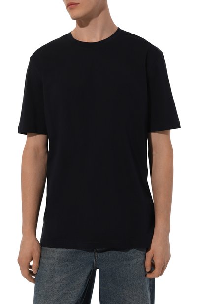 Хлопковая футболка KIRED темно-синего цвета по цене 26350 руб., арт. WKISSMW7923024, фото 3 Хлопковая футболка KIRED, арт. WKISSMW7923024, фото 3