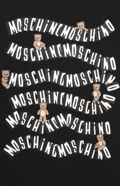 Хлопковая футболка MOSCHINO, арт. HXM05G/LAA52_001, фото 3