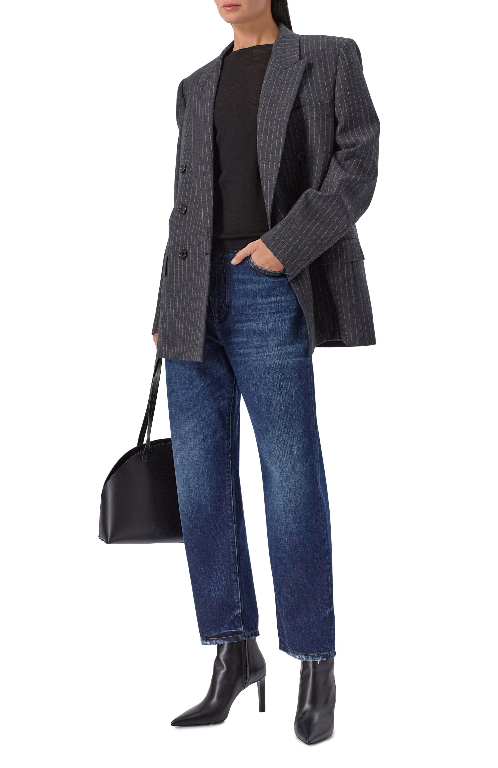 Кожаные ботильоны frankie 85 JIMMY CHOO черного цвета по цене 127500 руб., арт. FRANKIEAB85CLF, фото 3 Кожаные ботильоны frankie 85 JIMMY CHOO, арт. FRANKIEAB85CLF, фото 3