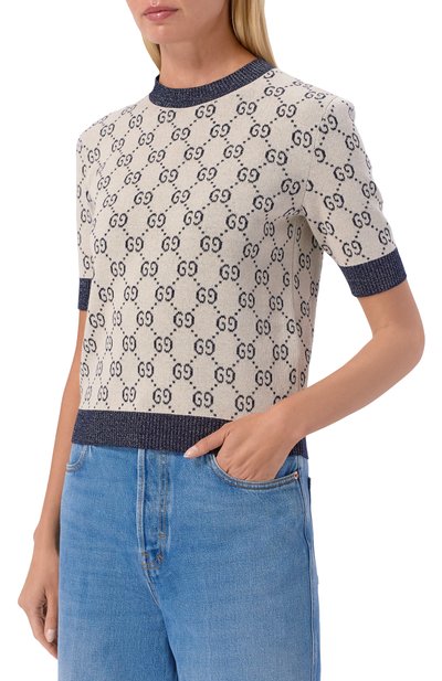 Хлопковый пуловер GUCCI, арт. 692717/XKB54, фото 3