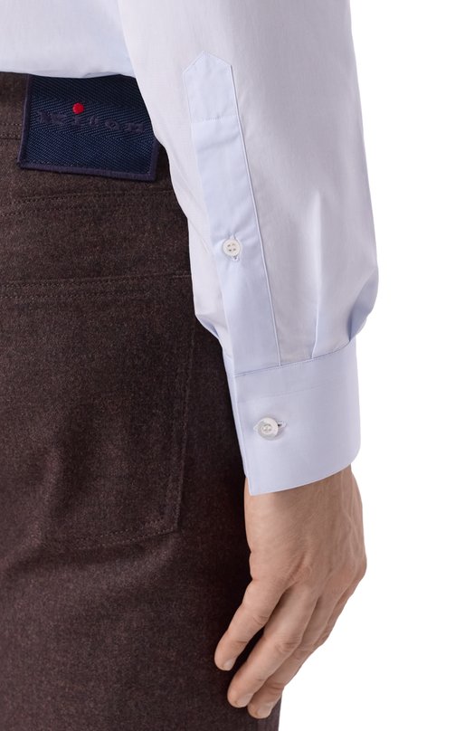 Хлопковая сорочка MVST M0RBIDA/ALBERT0/SQUARED/1867-SEA ISLAND C0TT0N Голубой  M0RBIDA/ALBERT0/SQUARED/1867-SEA ISLAND C0TT0N Фото 5