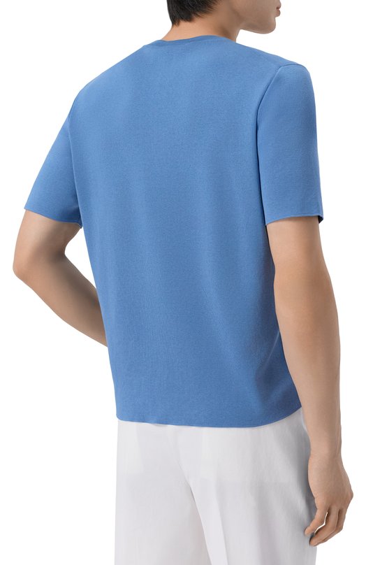 Джемпер из шелка и хлопка MVST M26.2PM.K114/Y201 Голубой  M26.2PM.K114/Y201 Фото 4