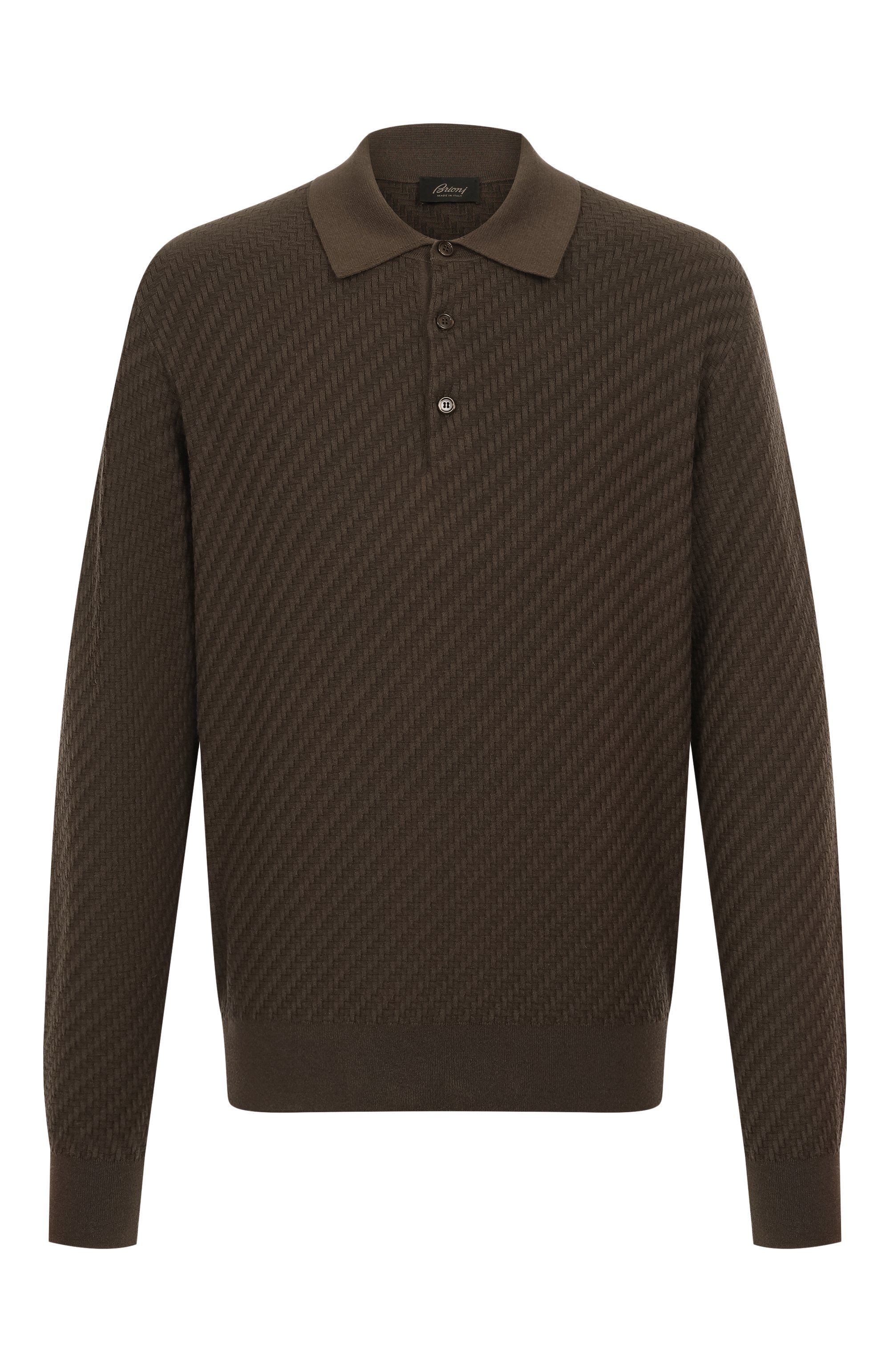 Поло из хлопка и шелка BRIONI, арт. UMR10LPAK22, фото 1