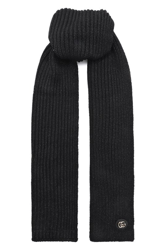 Шерстяной шарф Gucci 809176/3GAAB Чёрный 809176/3GAAB