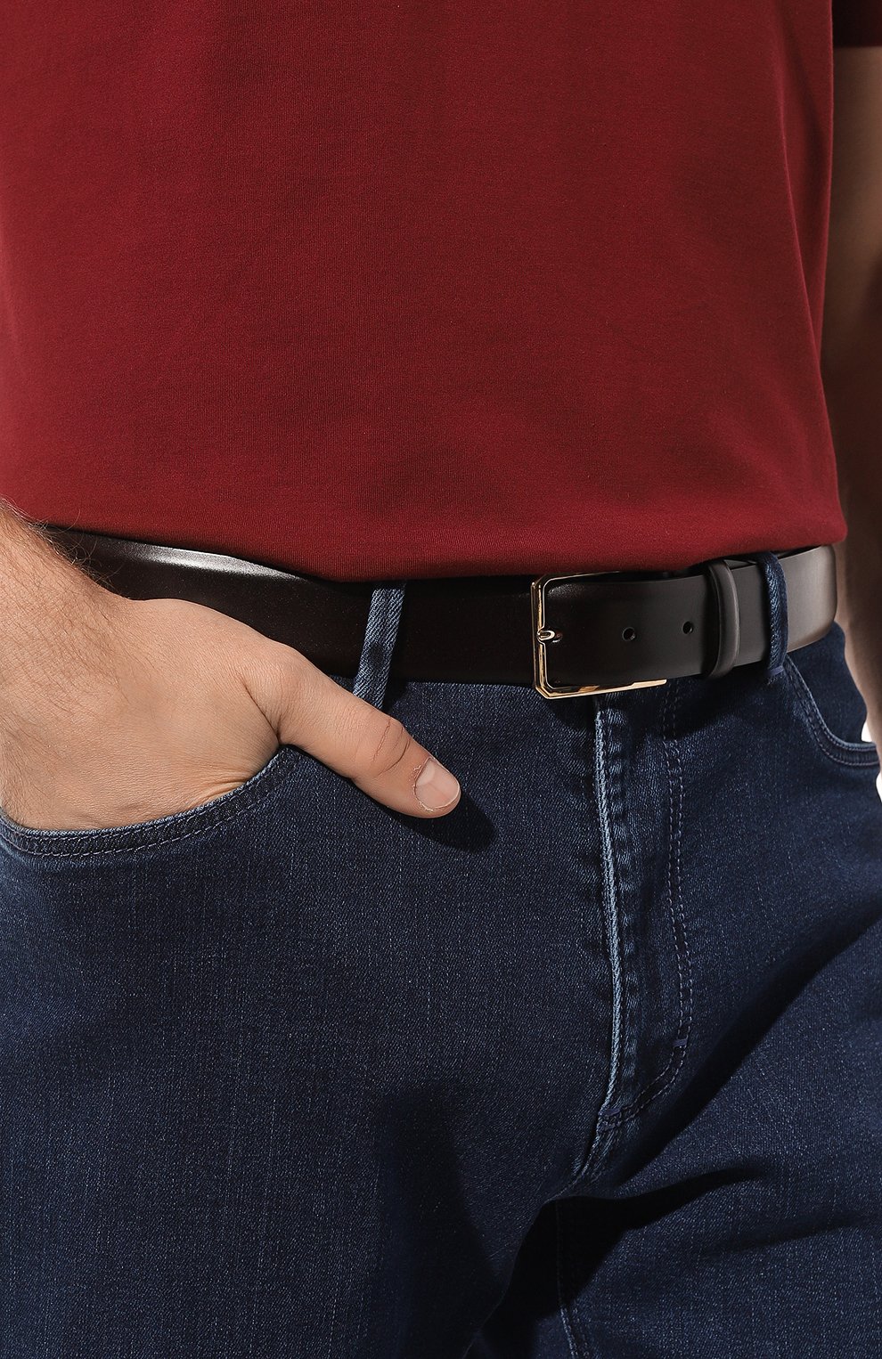 Кожаный ремень SANTONI, арт. CM35VS003B91HSC1, фото 2