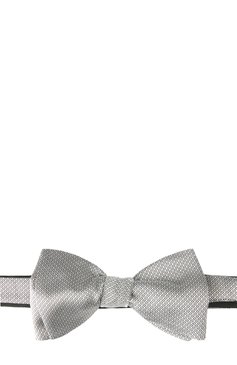 Мужской галстук-бабочка LANVIN серого цвета, арт. 11504 | Фото 1 (Материал: Шелк, Текстиль; Нос: Не проставлено)