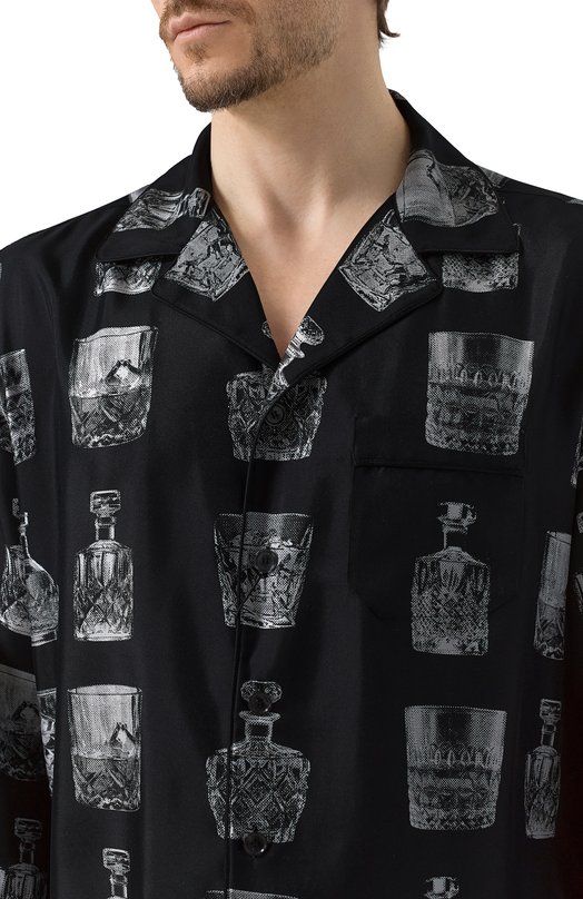 Шелковая сорочка Dolce & Gabbana G5IF1T/HI1V0 Чёрный  G5IF1T/HI1V0 Фото 5