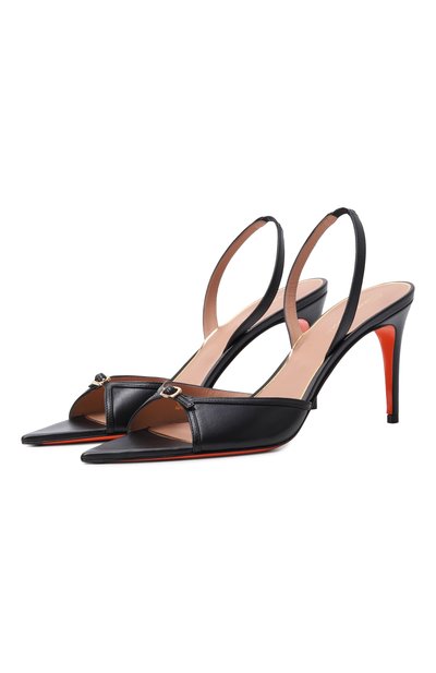 Женские кожаные босоножки SANTONI, арт. WHEG71692HA2NSZA