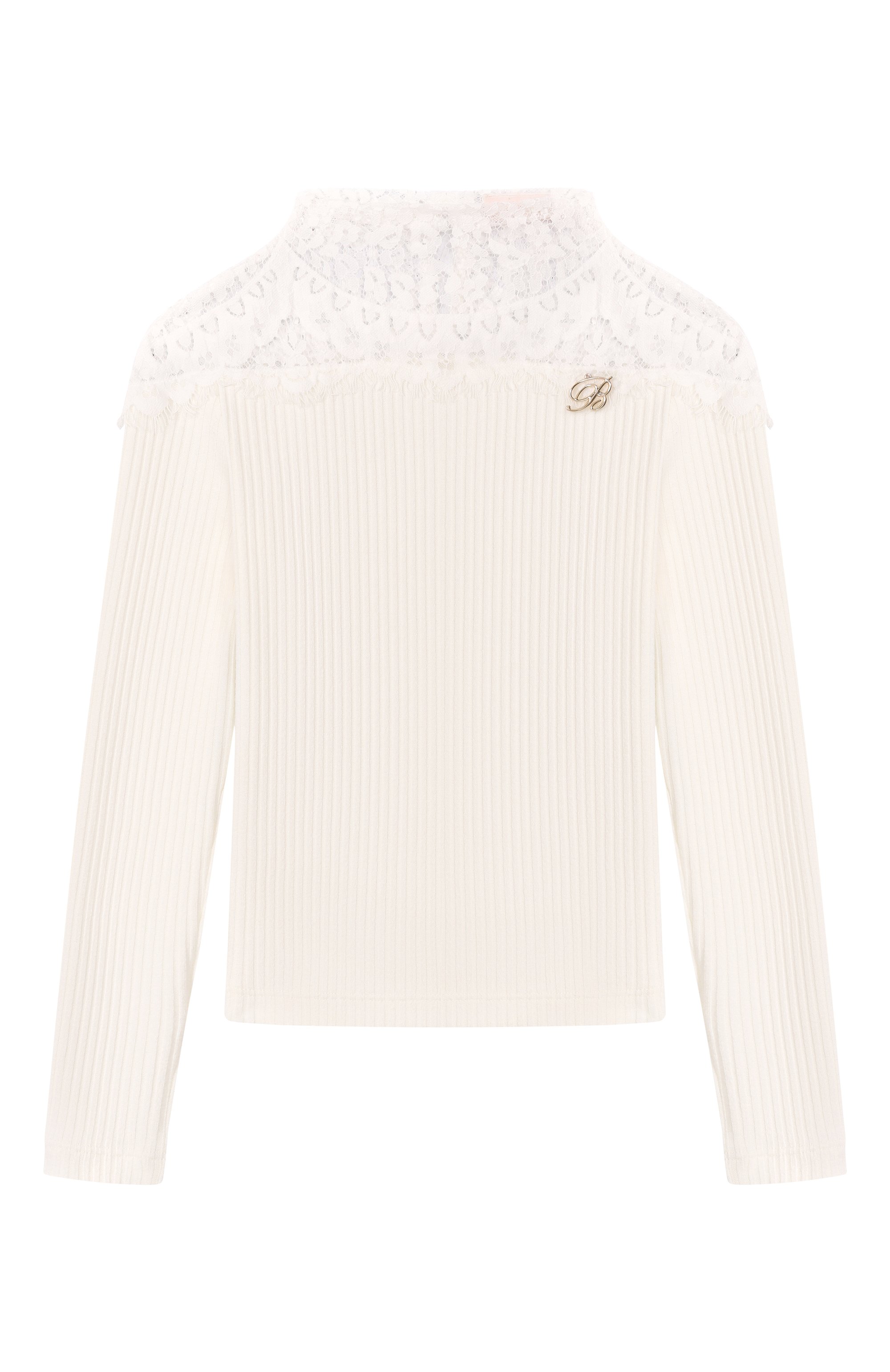 Пуловер BLUMARINE кремового цвета по цене 12450 руб., арт. BFT00040/CS030_001, фото 1 Пуловер BLUMARINE, арт. BFT00040/CS030_001, фото 1