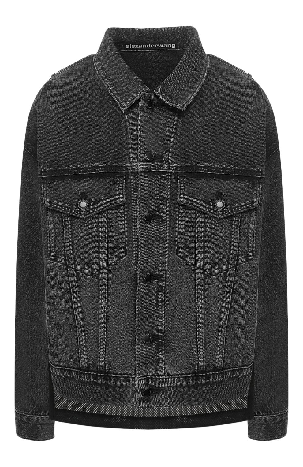 Джинсовая куртка ALEXANDER WANG темно-серого цвета по цене 59950 руб., арт. 4D992447BZ, фото 1 Джинсовая куртка ALEXANDER WANG, арт. 4D992447BZ, фото 1
