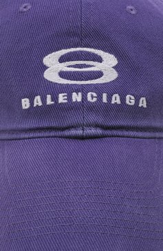 Женская хлопковая бейсболка BALENCIAGA фиолетового цвета, арт. 680739/410B2 | Фото 4 (Материал: Текстиль, Хлопок; Материал сплава: Проставлено; Нос: Не проставлено)