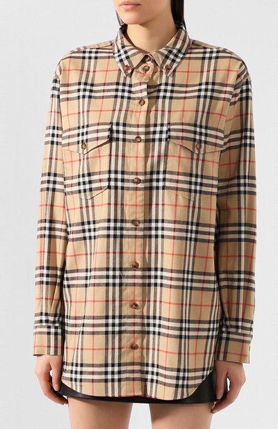 Хлопковая рубашка BURBERRY, арт. 8021051, фото 3
