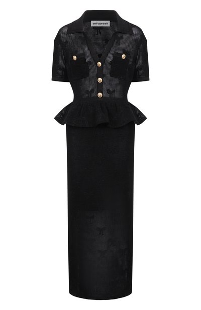 Женское хлопковое платье SELF-PORTRAIT, арт. PF25-047M-B