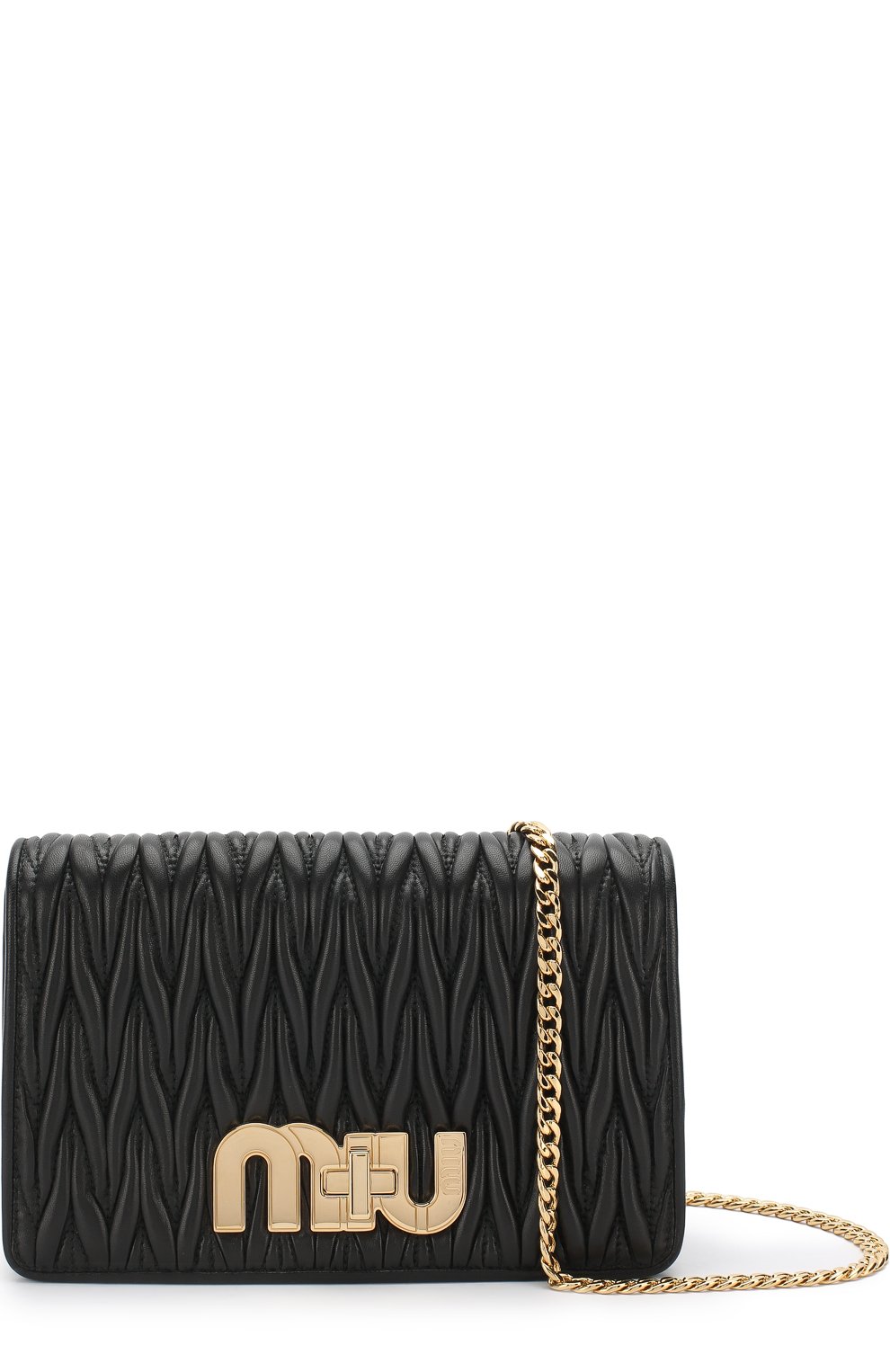 Кожаная сумка на цепочке MIU MIU, арт. 5BF069-N88-F0632-OCO, фото 4