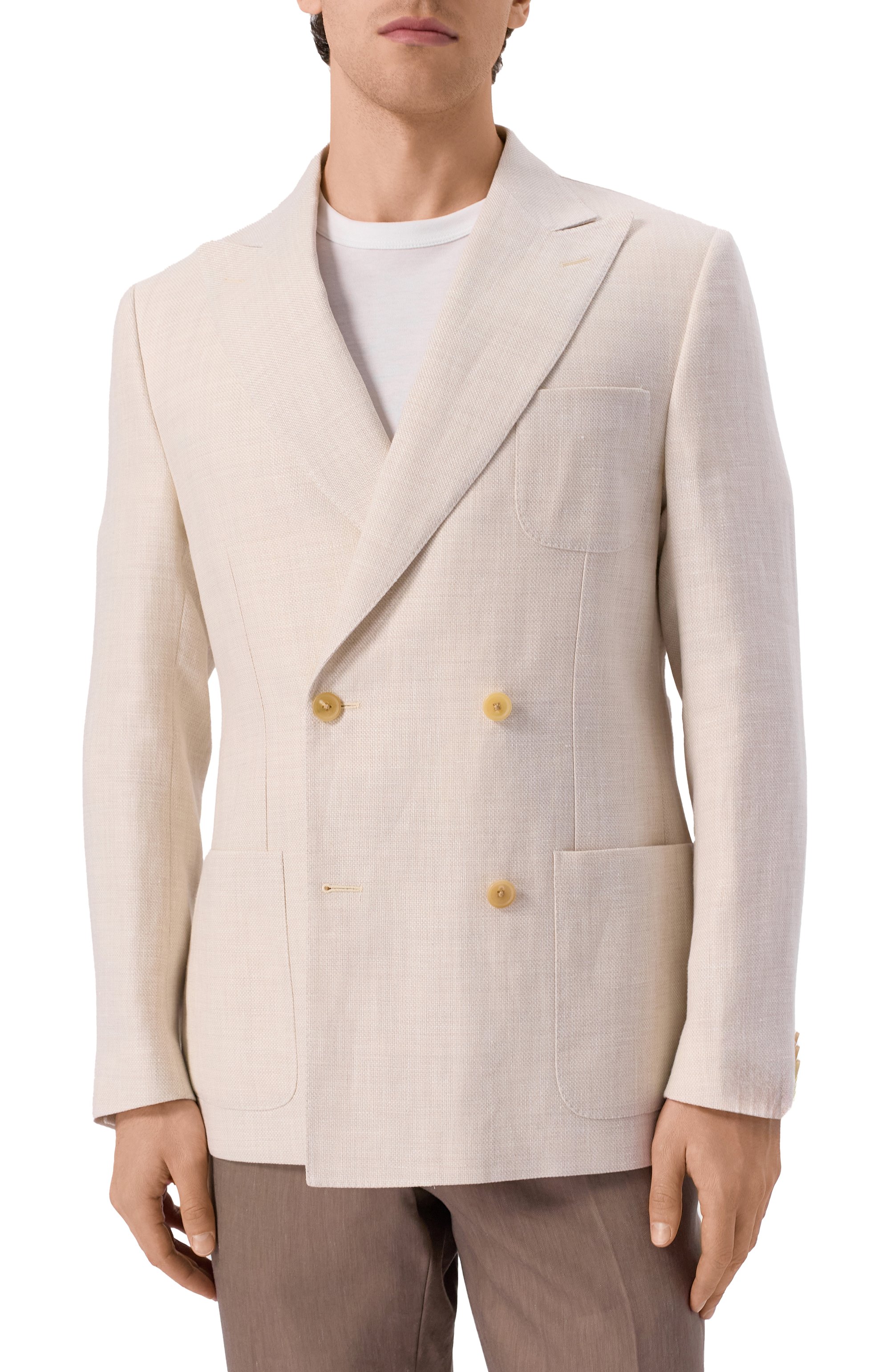 Пиджак изо льна и шерсти CORNELIANI, арт. 25X009-2518258, фото 5