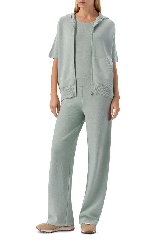 Брюки из шелка и хлопка MVST WS61-605MU Зелёный  WS61-605MU Фото 2