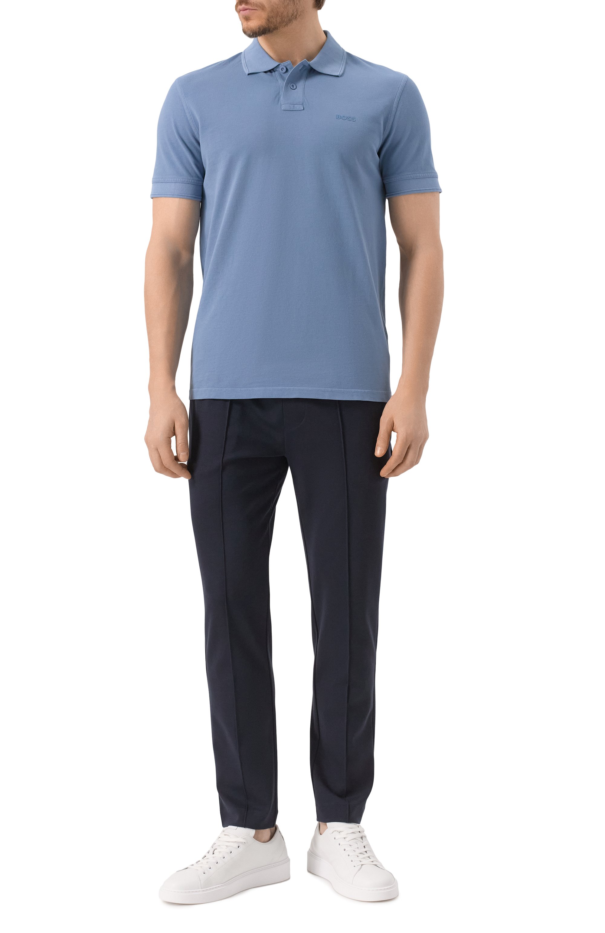 Хлопковое поло BOSS ORANGE, арт. 50507813, фото 2