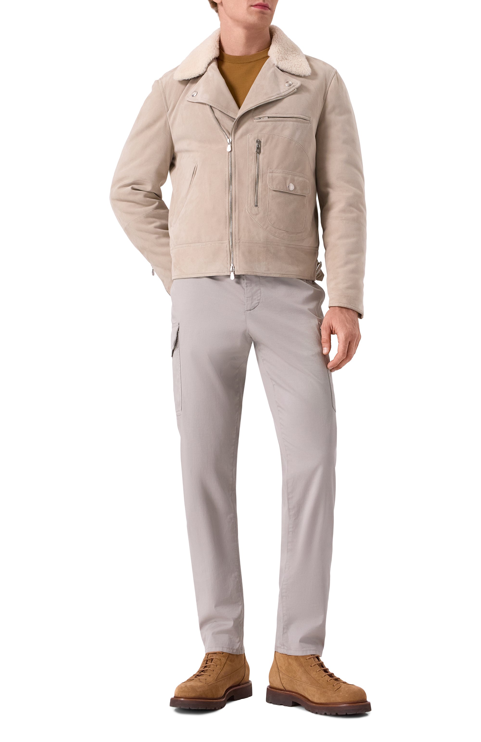 Замшевая куртка с отделкой из овчины BRUNELLO CUCINELLI, арт. M0PCL2007, фото 2