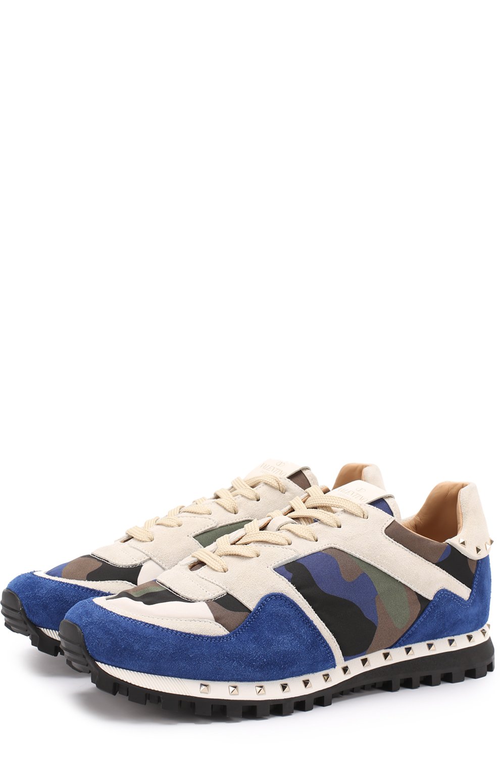 Комбинированные кроссовки rockrunner с камуфляжным принтом VALENTINO, арт. NY2S0952/NYM, фото 1
