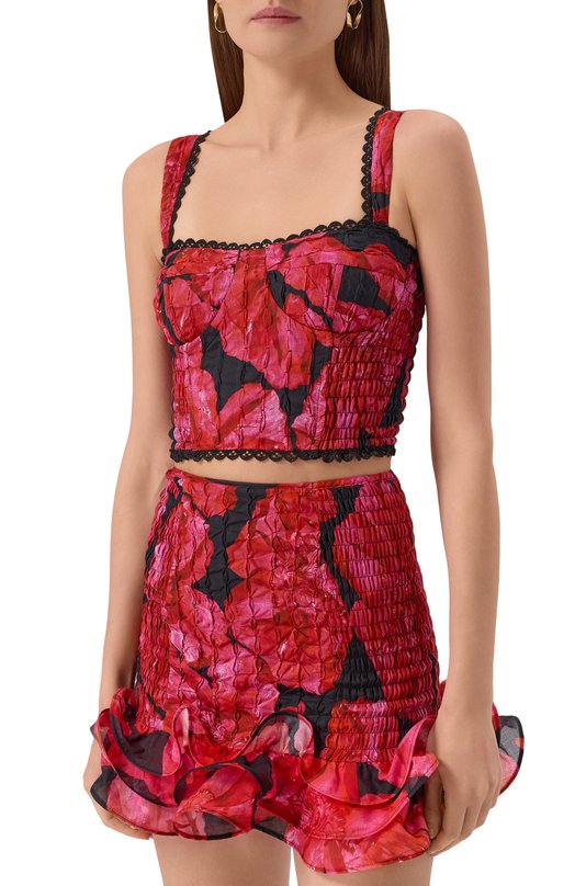 Хлопковый топ Charo Ruiz Ibiza 252101 Красный  252101 Фото 3