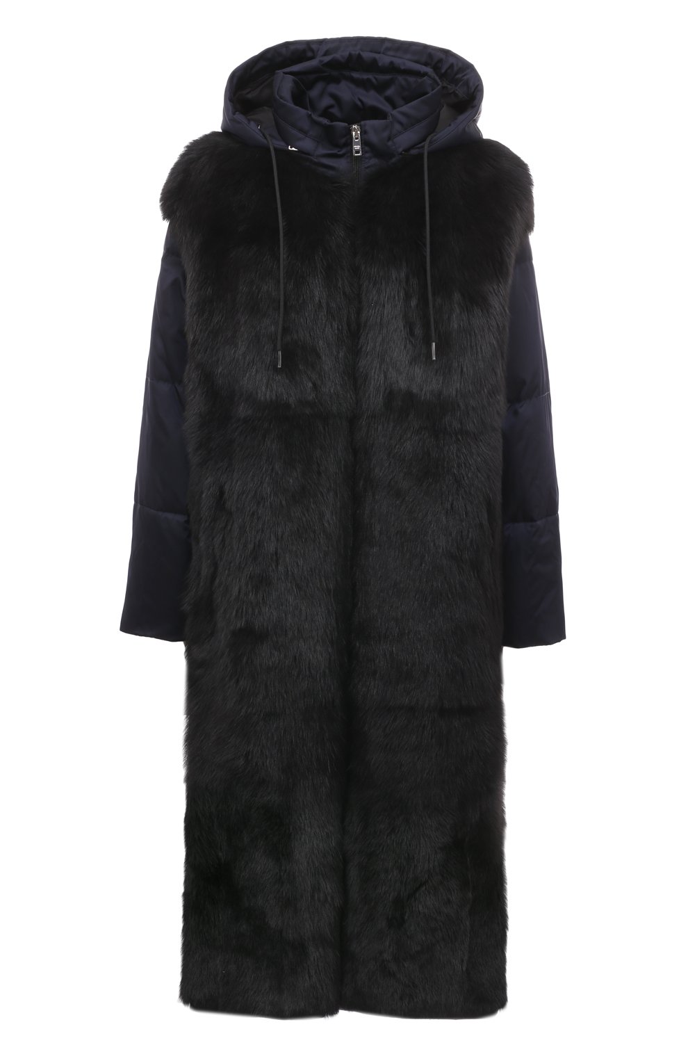 Пуховик с меховой отделкой PRADA, арт. 29X817-1YDK-F0AI7-211, фото 1