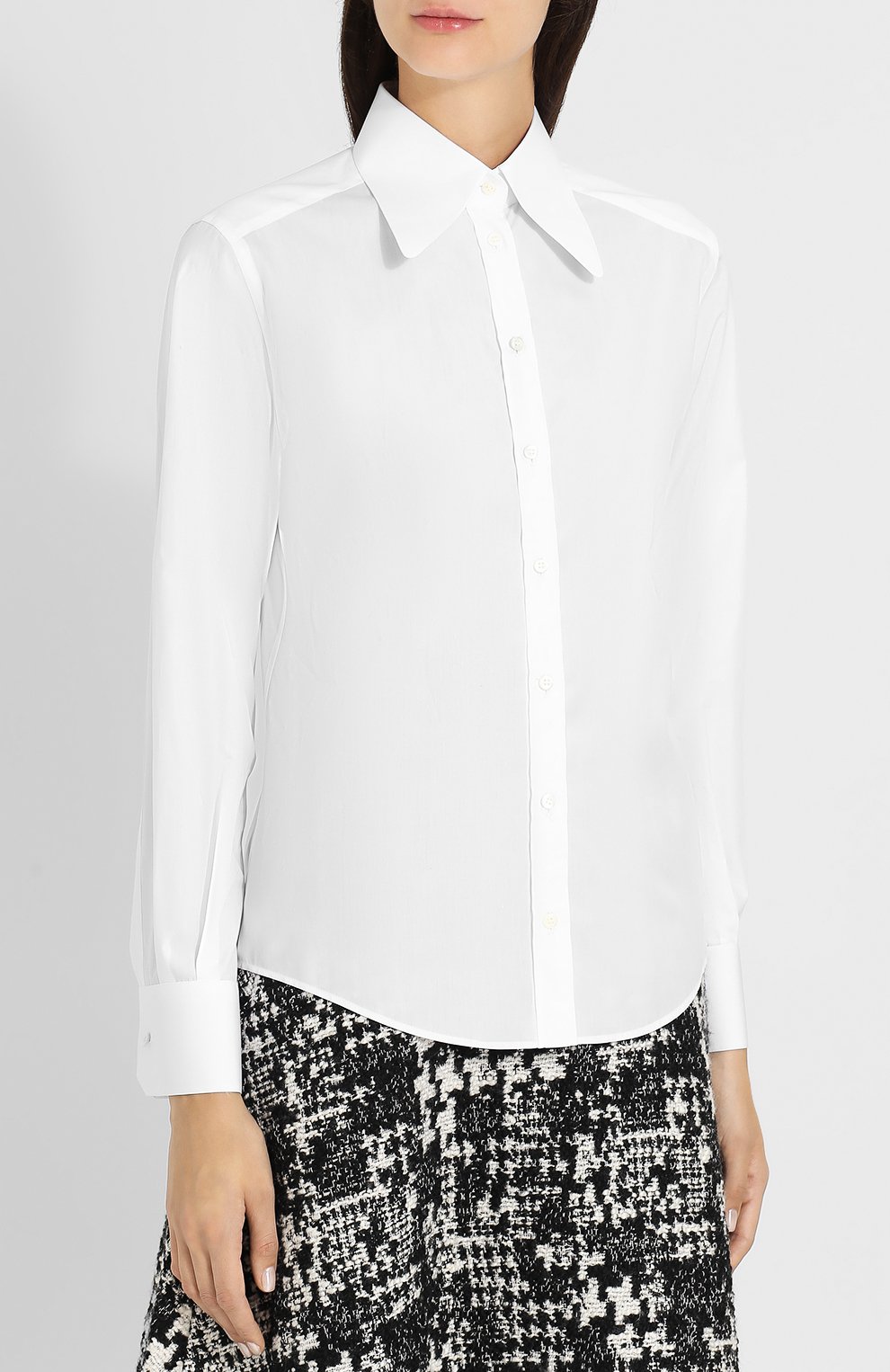 Однотонная хлопковая блуза DOLCE & GABBANA, арт. F5J86T/FU5K9, фото 3