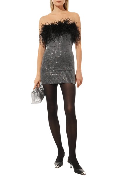 Платье с отделкой стразами и перьями LOULOU, арт. 0007, фото 2