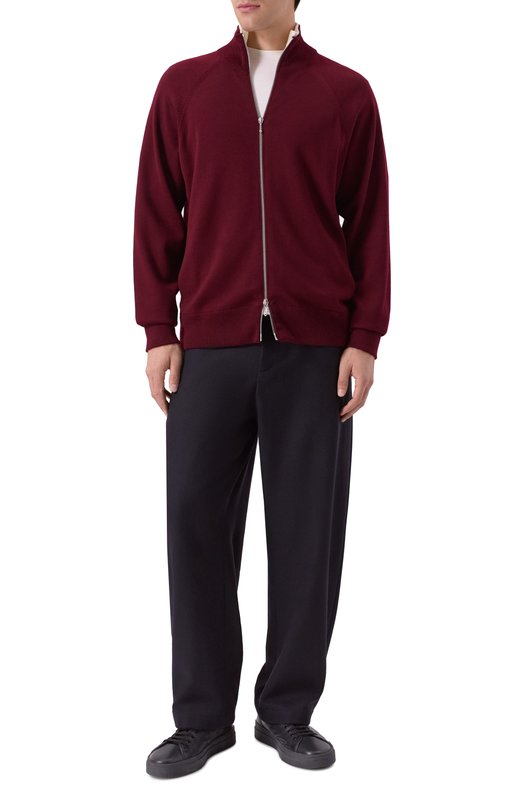 Шерстяной кардиган Jil Sander J22HP0040-J14782 Бордовый  J22HP0040-J14782 Фото 2