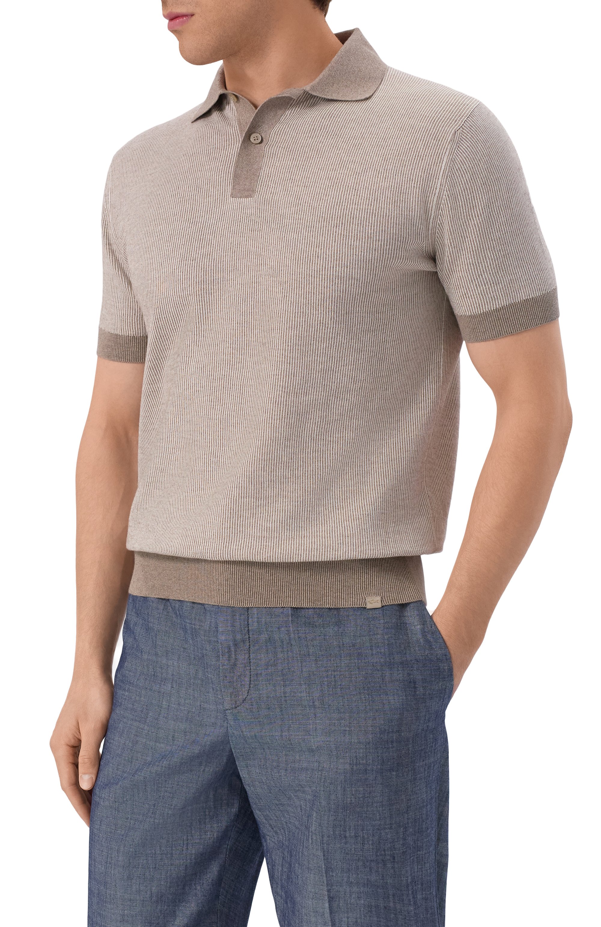 Поло из хлопка и кашемира PAUL&SHARK, арт. 25411604, фото 3