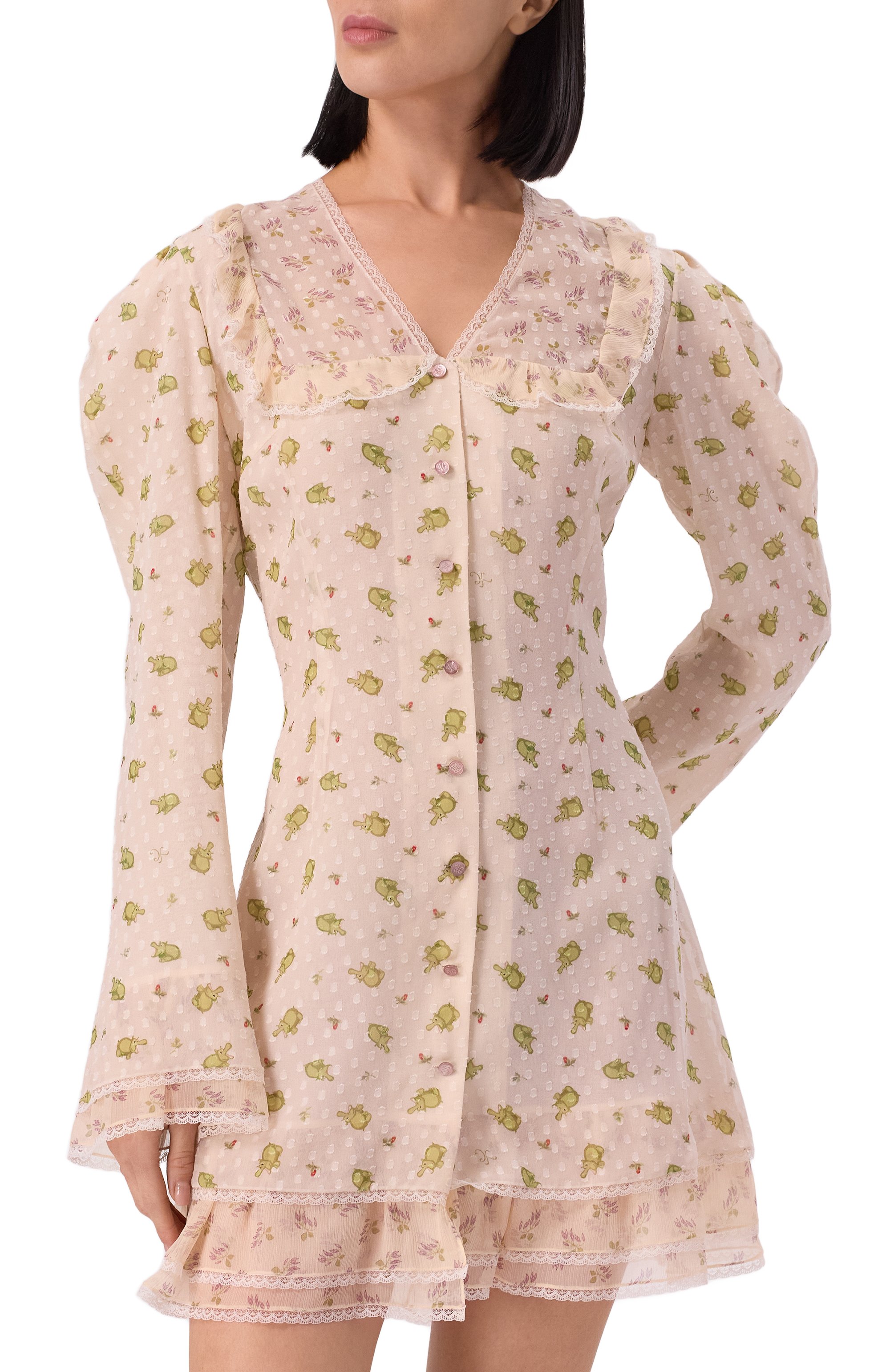 Шелковое платье ULYANA SERGEENKO кремового цвета по цене 255000 руб., арт. ABC003FW24P 2206Т24, фото 3 Шелковое платье ULYANA SERGEENKO, арт. ABC003FW24P 2206Т24, фото 3