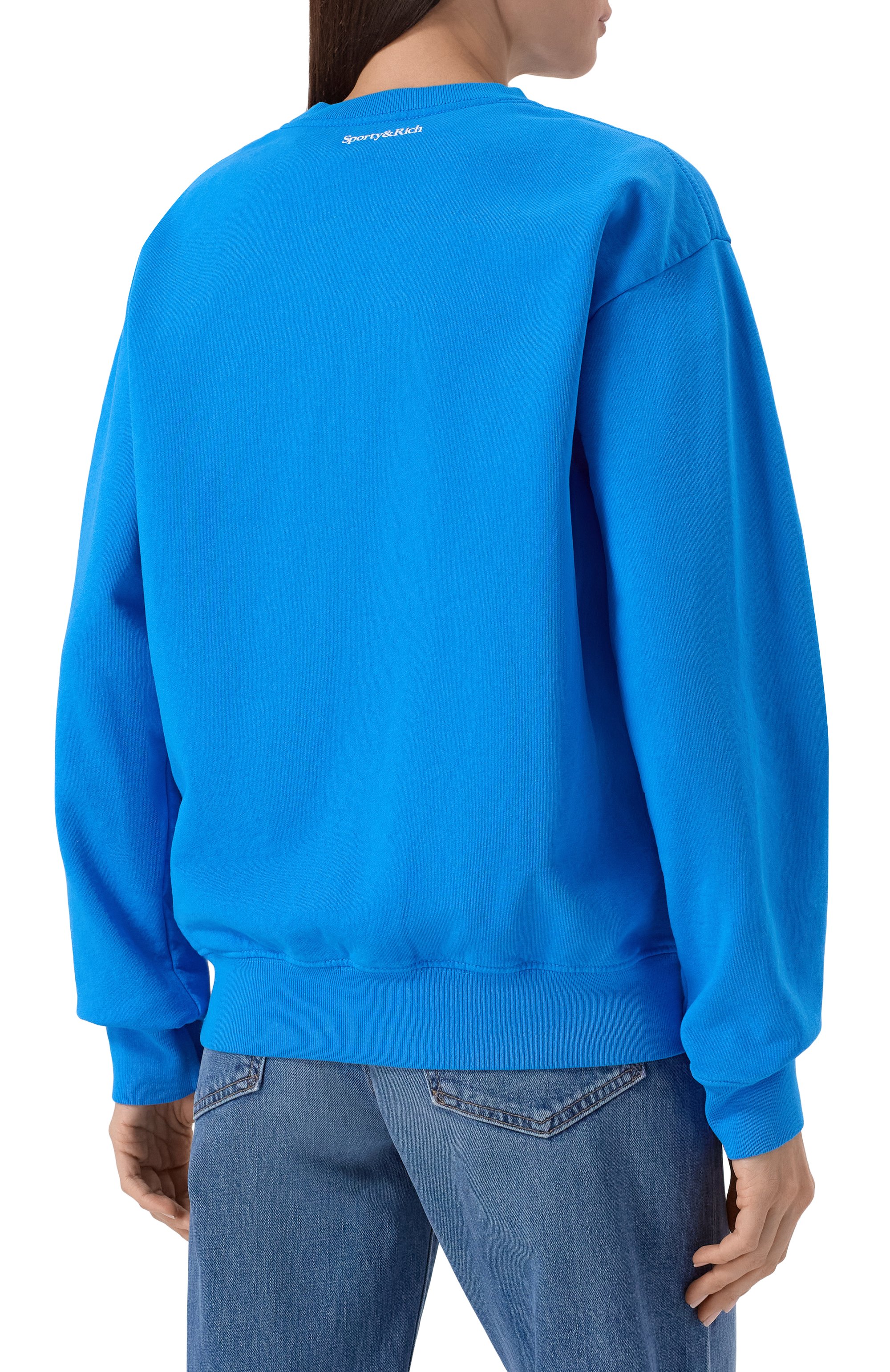 Хлопковый свитшот sporty & rich x ucla SPORTY AND RICH, арт. ST071615637BL116, фото 8