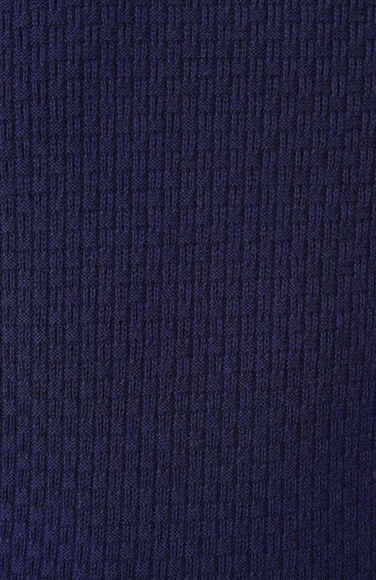 Мужской джемпер CANALI темно-синего цвета, арт. C1079/MK02267 | Фото 6 (Длина (для топов): Стандартные; Дра�гоценные камни: Проставлено; Рукава: Короткие; Материал сплава: Проставлено; Принт: Без принта; Вырез: Круглый; Мужское Кросс-КТ: Джемперы; Стили: Кэжуэл; Материал внешний: Хлопок, Синтетический материал)