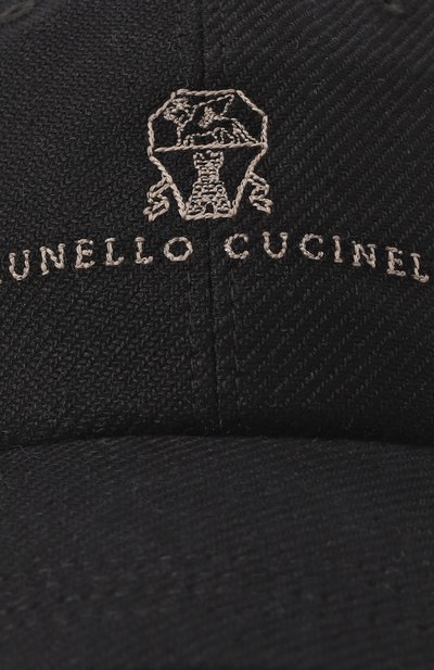 Бейсболка изо льна и шерсти BRUNELLO CUCINELLI, арт. MW4829850, фото 4
