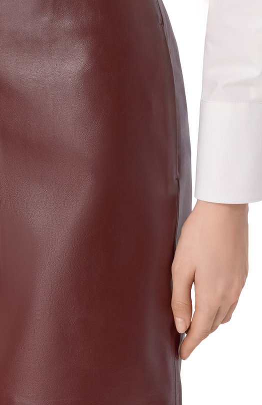 Кожаная юбка Noble&Brulee NB79/260226/1К Бордовый  NB79/260226/1К Фото 5