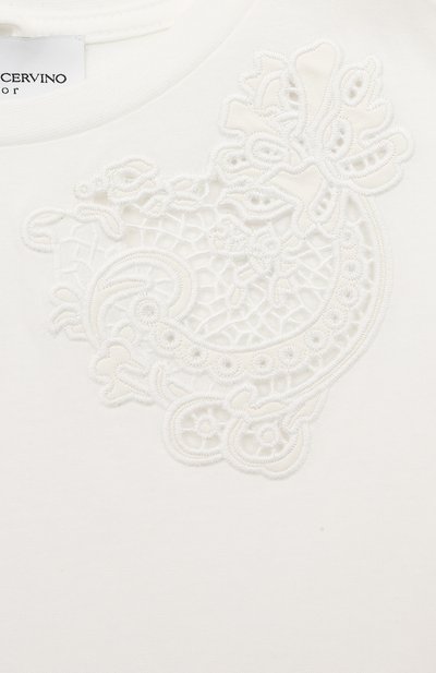 Хлопковая футболка ERMANNO SCERVINO, арт. SFTS050C/JE199-BS003/3A-8A, фото 3