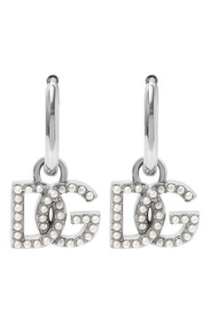 Женские серьги DOLCE & GABBANA серебряного цвета, арт. WEP1L3 W1111/SILVER | Фото 1 (Региональные ограничения белый список (Axapta Mercury): Не проставлено; Нос: Не проставлено; Материал: Металл)