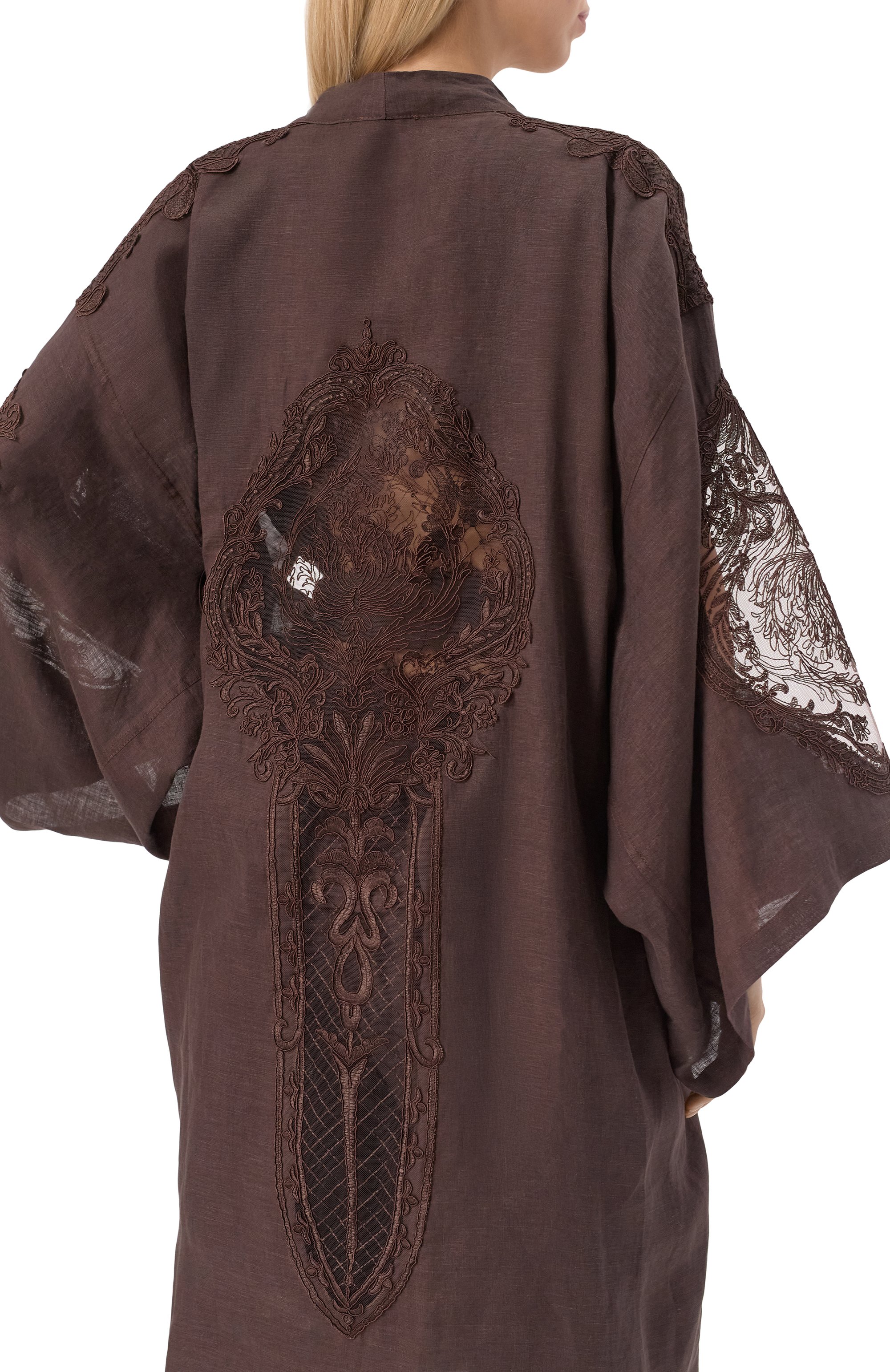 Кимоно изо льна и вискозы MAURIZIO, арт. W07010679, фото 5