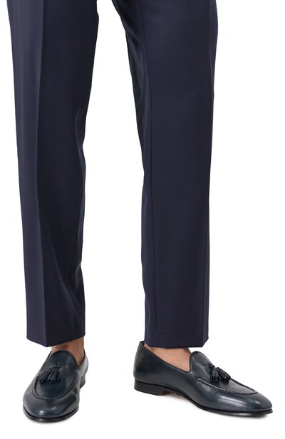 Кожаные лоферы KITON темно-синего цвета по цене 157500 руб., арт. USSA083N0114302, фото 3 Кожаные лоферы KITON, арт. USSA083N0114302, фото 3