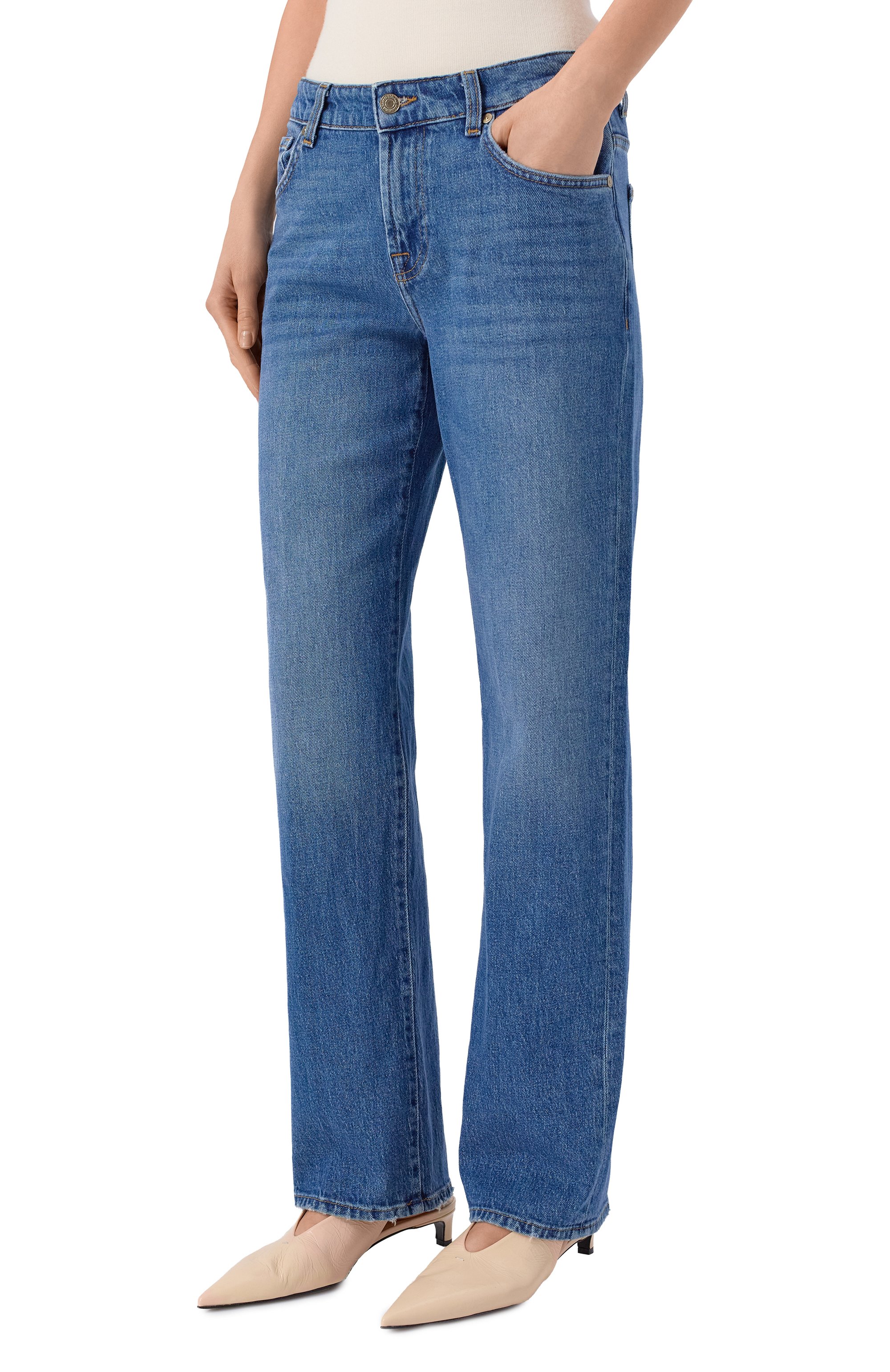 Джинсы calie 7 FOR ALL MANKIND синего цвета по цене 26750 руб., арт. 7U518C65-EPR, фото 3 Джинсы calie 7 FOR ALL MANKIND, арт. 7U518C65-EPR, фото 3