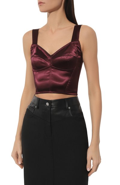 Атласный топ DOLCE & GABBANA, арт. F7W98T/GDCDC, фото 3