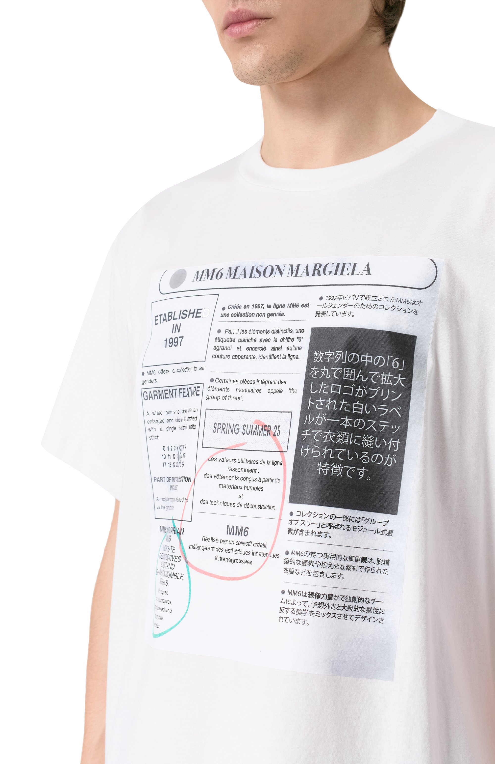 Хлопковая футболка MM6, арт. SH0GC0043/S24312, фото 5