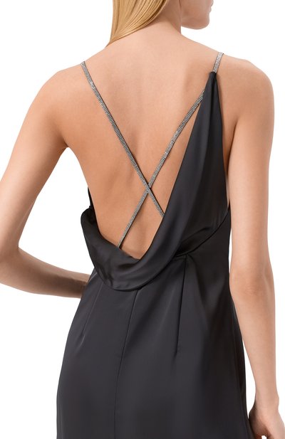 Атласное платье HUGO черного цвета по цене 33950 руб., арт. 50546784, фото 4 Атласное платье HUGO, арт. 50546784, фото 4