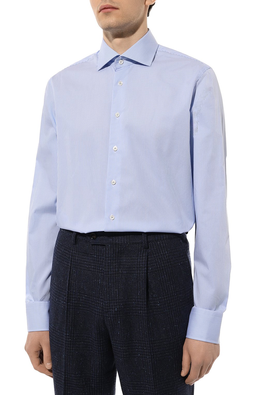 Хлопковая сорочка VAN LAACK голубого цвета по цене 17550 руб., арт. RIVARA-LSF/151887, фото 4 Хлопковая сорочка VAN LAACK, арт. RIVARA-LSF/151887, фото 4