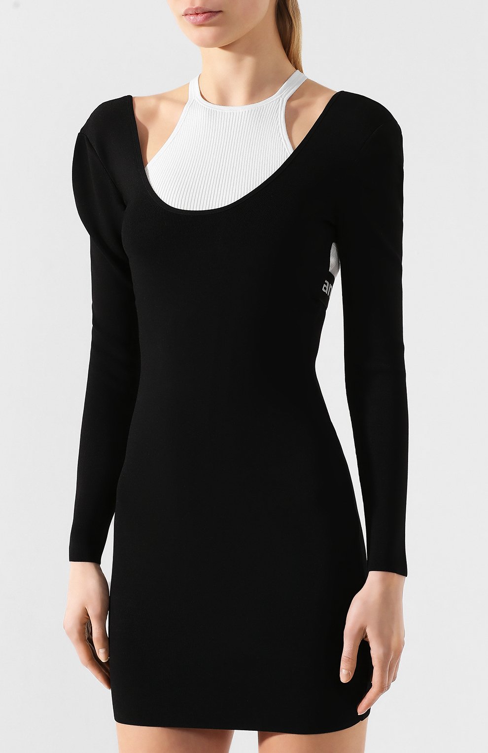 Платье ALEXANDERWANG.T черно-белого цвета по цене 68750 руб., арт. 4KC1207073, фото 3 Платье ALEXANDERWANG.T, арт. 4KC1207073, фото 3