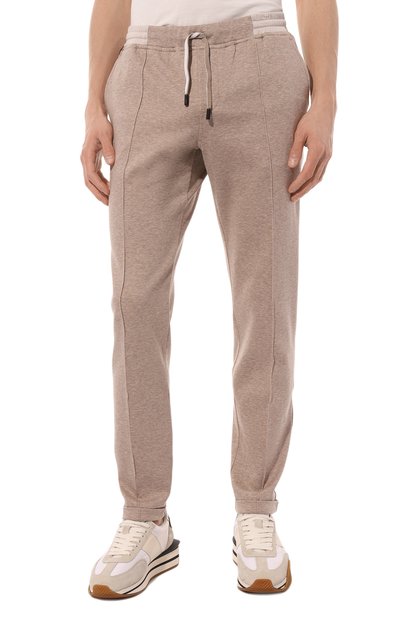 Хлопковый спортивный костюм CAPOBIANCO бежевого цвета по цене 110000 руб., арт. 14MT03.TS00, фото 4 Хлопковый спортивный костюм CAPOBIANCO, арт. 14MT03.TS00, фото 4