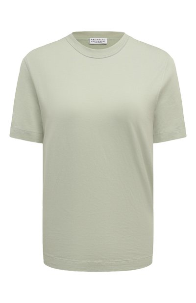Женская хлопковая футболка BRUNELLO CUCINELLI, арт. M0T81BI100