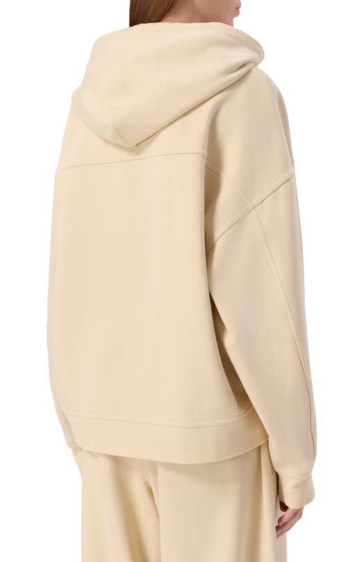 Хлопковое худи Sportmax URNA Кремовый  URNA Фото 4