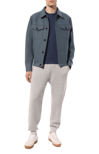 Хлопковая футболка GRAN SASSO темно-синего цвета по цене 13400 руб., арт. 60133/74002, фото 2 Хлопковая футболка GRAN SASSO, арт. 60133/74002, фото 2