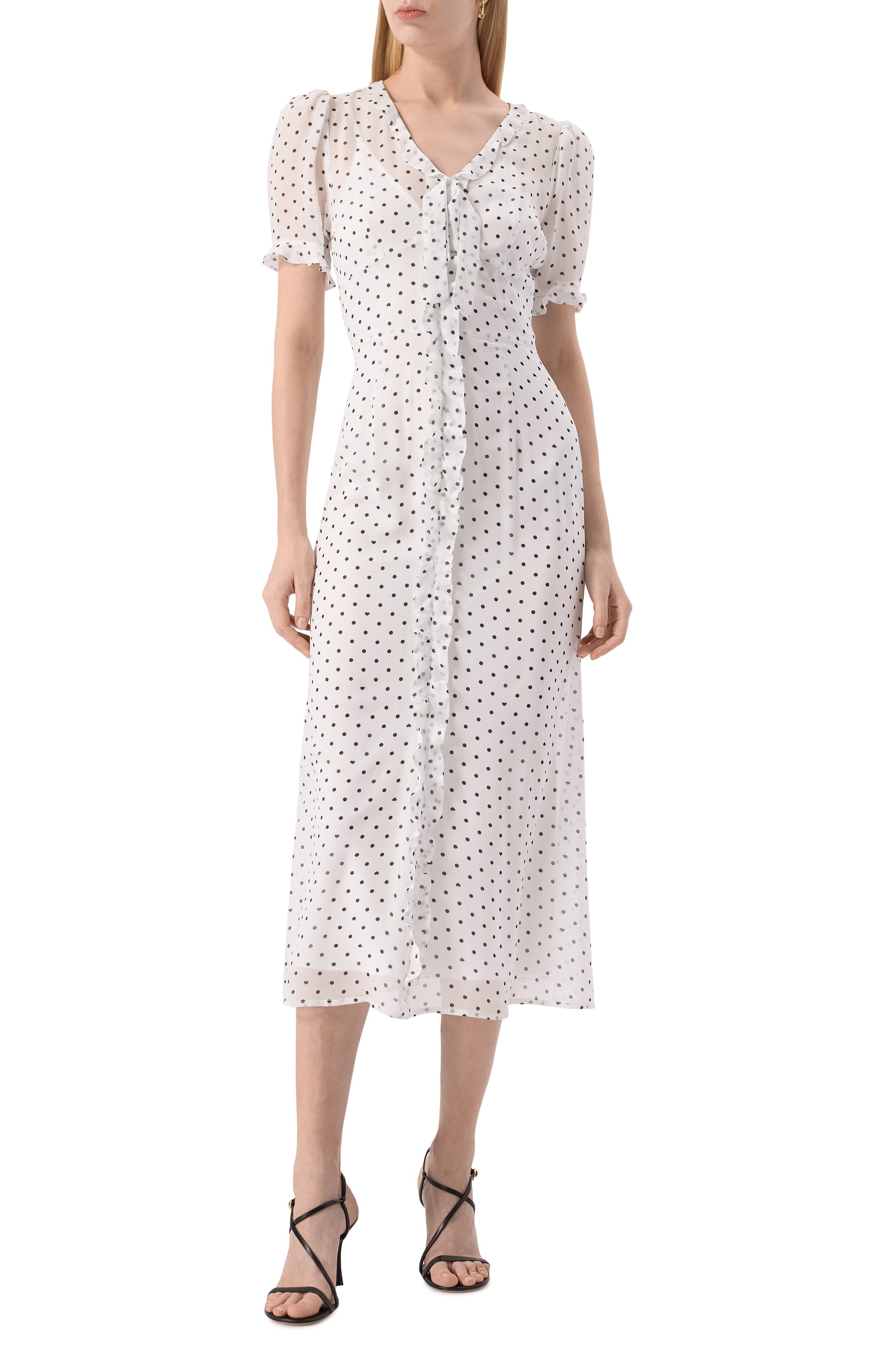 Платье из вискозы ELLYME белого цвета по цене 34500 руб., арт. 00246, фото 3 Платье из вискозы ELLYME, арт. 00246, фото 3